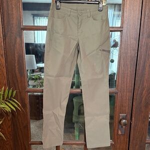 Eddie Bauer First Ascent Women 4 Sage Green Guide Pants Hiking Outdoor Stretch